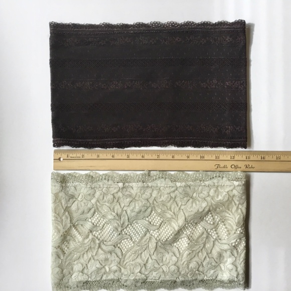 NWOT Two Lined Lace Bandeaus by Emmelee - Picture 3 of 5